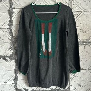 Love Moly high heels print sweater